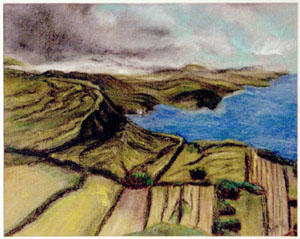 West Faial      pastel on paper