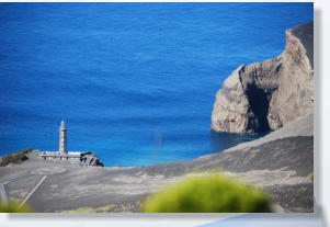 Capelinhos lighthouse and volcano